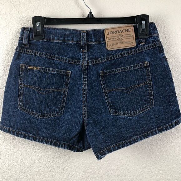 Jordache Jr. 9/10 Blue Vintage Bootie Shorty Jean Beach Summer Vacation Shorts - Picture 4 of 7